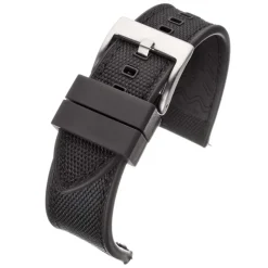 Endura | Black Sailcloth Rubber Hybrid Strap | WS203