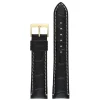 Farrell | Black Padded Alligator Grain Strap | W1005P