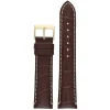 Farrell | Brown Padded Alligator Grain Strap | W105P