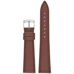 FAUX Brown Vegan Imitation Leather Stitched Watch Strap WH635