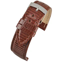 FIRENZE Tan Italian Made Genuine Lizard Watch Strap W681