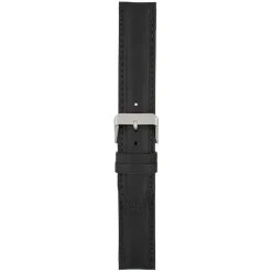 FORBES Matt Finish Black Heavy Padded Leather Watch Strap W971