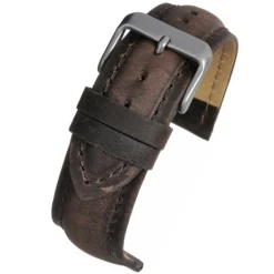 FORBES Matt Finish Brown Heavy Padded Leather Watch Strap W972