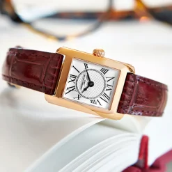 FREDERIQUE CONSTANT – Carrée Leather Strap Watch FC-200MC14