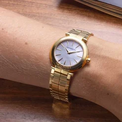 Herbelin | Newport Slim White Dial Gold Tone Bracelet Watch | 16922BP19