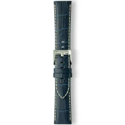 Hereford | Navy Padded Alligator Grain Strap | LS1395/6