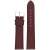 HOXTON Burgundy Plain Leather Flat Profile Watch Strap W102