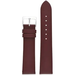 HOXTON Burgundy Plain Leather Flat Profile Watch Strap W102