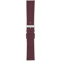 HOXTON Burgundy Plain Leather Flat Profile Watch Strap W102