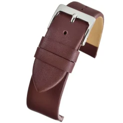 HOXTON Burgundy Plain Leather Flat Profile Watch Strap W102