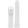 HOXTON White Plain Leather Flat Profile Watch Strap W104