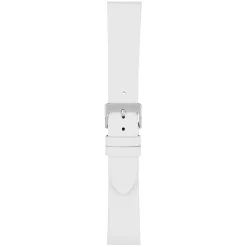 HOXTON White Plain Leather Flat Profile Watch Strap W104