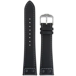 JUNGHANS – Black Meister Pilot 22mm Leather Strap 420506388