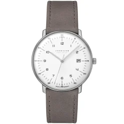 JUNGHANS – Max Bill Mega Solar Titanium Leather Strap Watch 59/2021.02