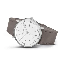JUNGHANS – Max Bill Mega Solar Titanium Leather Strap Watch 59/2021.02