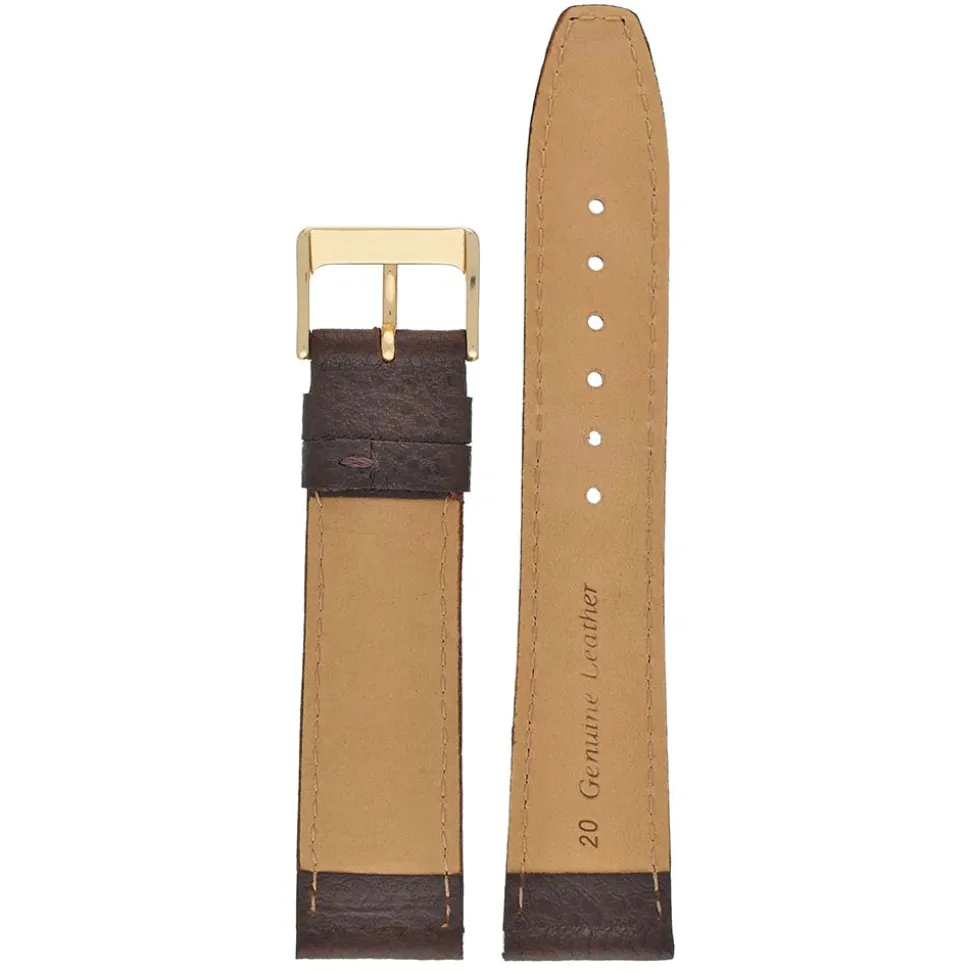Lowe | Brown Glazed Buffalo Grain Strap | W300
