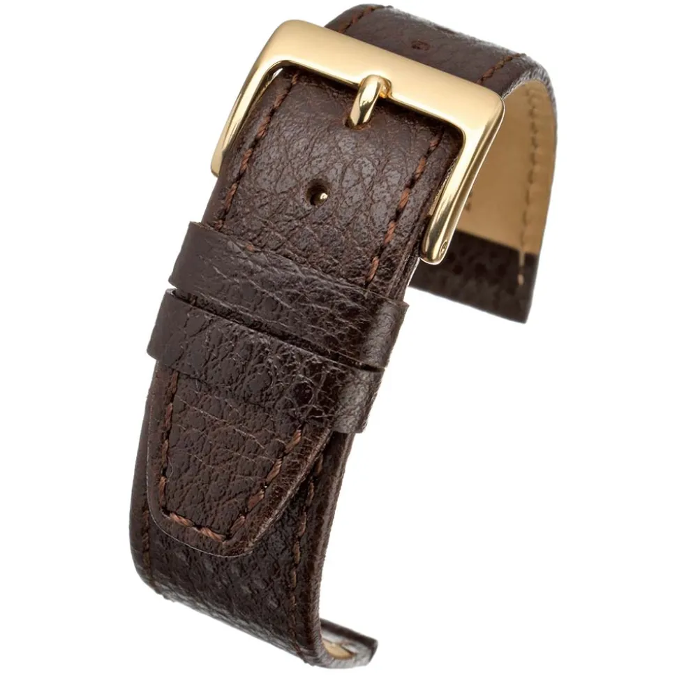 Lowe | Brown Glazed Buffalo Grain Strap | W300
