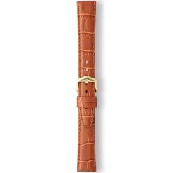 LULWORTH Tan Antique Croco Grain Leather Watch Strap LS1209/3