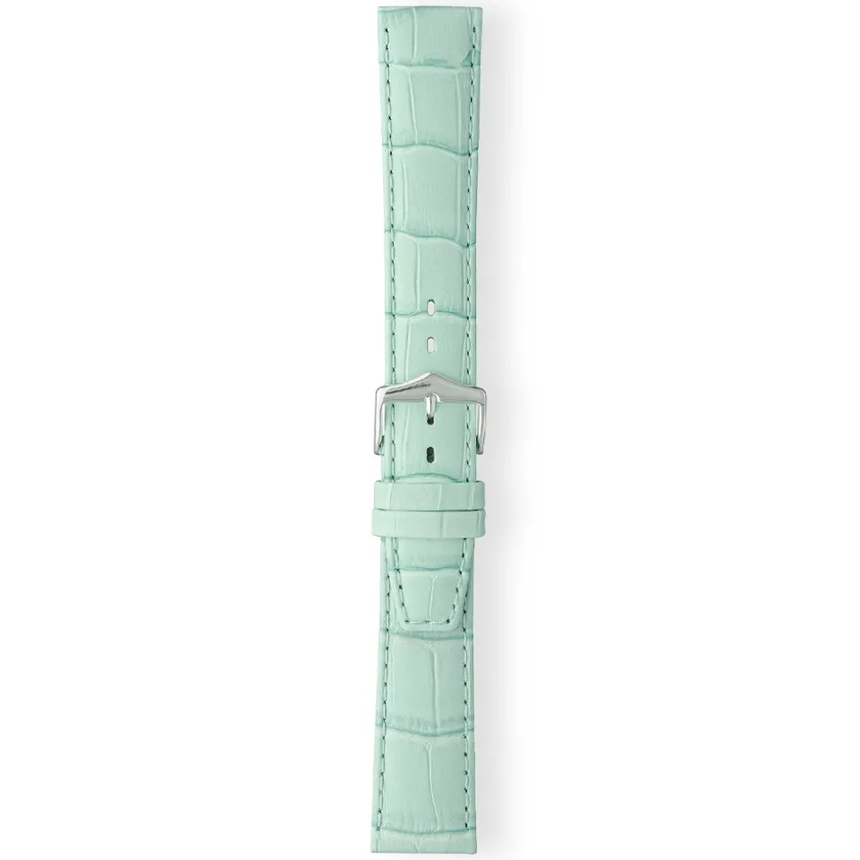 LULWORTH Turquoise Antique Croco Grain Leather Watch Strap LS1209/23
