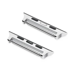 Marston | Silver Adaptors to fit Compatible Apple Watch® Strap | S-APLADAP1