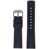 Mühle-Glashütte | Black & Red Leather/Rubber Strap 22mm 29er Big | BLKREDSTRAP.M1-25-33-LK