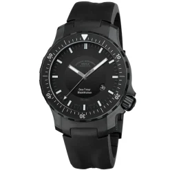 Mühle-Glashütte | Black Rubber Strap for Sea-Timer Black Motion 22mm | BLACKRUBBER.M1-41-83-KB