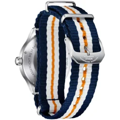 Mühle-Glashütte | Blue White Orange Textile NATO Strap 20mm for Panova | TEXTILESTRAP.PANOVA.NB-I