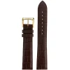 MICHEL HERBELIN – Dark Brown Crocodile Grain Leather Strap 19mm 413 – 19 413 MARO 16
