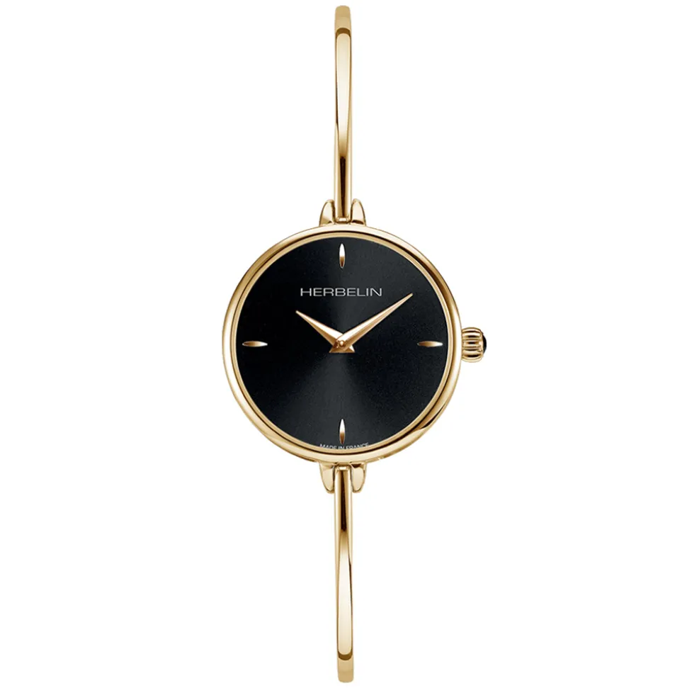 Michel Herbelin | FIL Black Dial Bangle Watch | 17206/BP14