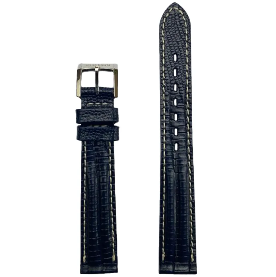 MICHEL HERBELIN – Navy Teju Newport Leather Strap 14mm 12855 – 14 859 BLEU 12