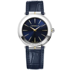 MICHEL HERBELIN – Newport Slim Leather Strap Watch 19522/T15BL