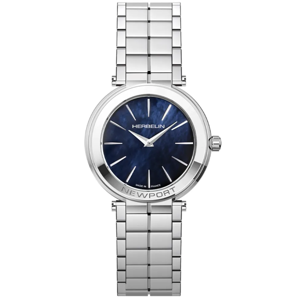 MICHEL HERBELIN – Newport Slim Blue Dial Bracelet Watch 16922/B60