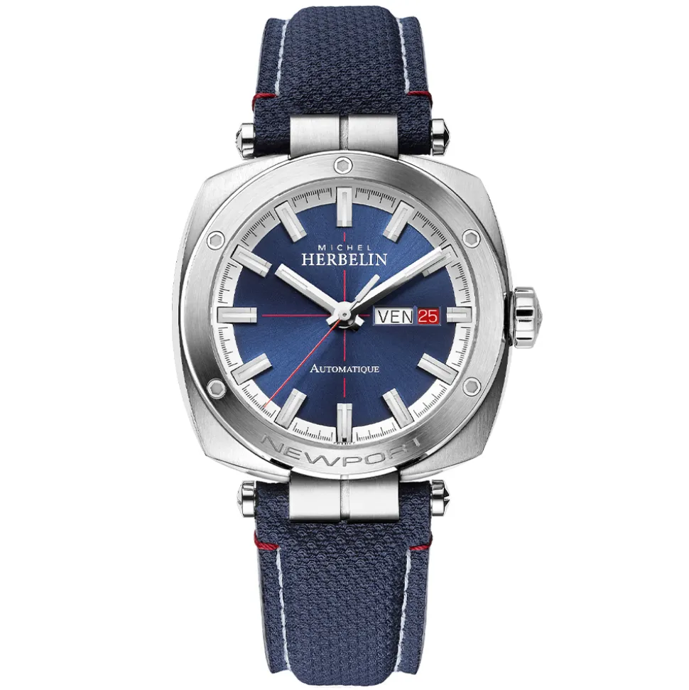 MICHEL HERBELIN – Newport Heritage Automatic Blue Strap Watch 1764/42