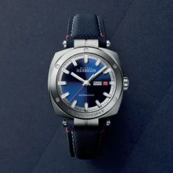 MICHEL HERBELIN – Newport Heritage Automatic Blue Strap Watch 1764/42