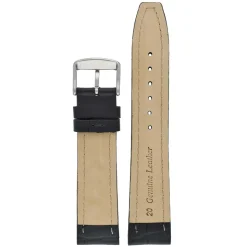 Newton | Black Matt Alligator Grain Padded Strap | WH886