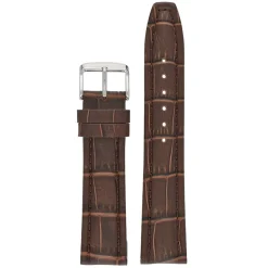 Newton | Brown Matt Alligator Grain Padded Strap | WH875