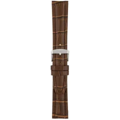 Newton | Brown Matt Alligator Grain Padded Strap | WH875