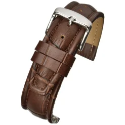 Newton | Brown Matt Alligator Grain Padded Strap | WH875