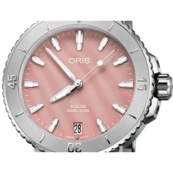 Oris | Aquis Date Blush Pink 36.5mm | 01 733 7770 4158-07 8 18 05P