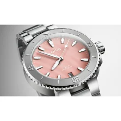 Oris | Aquis Date Blush Pink 36.5mm | 01 733 7770 4158-07 8 18 05P