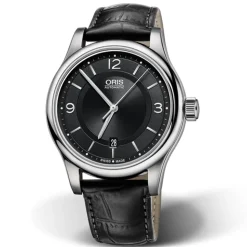 Oris | Black Leather Strap 20mm Classic Date model 7594 | 07 5 20 11
