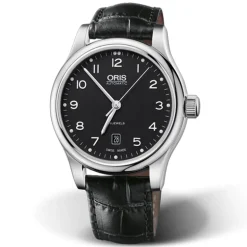 Oris | Black Leather Strap 20mm Classic Date model 7594 | 07 5 20 11