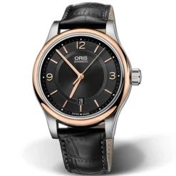 Oris | Black Leather Strap 20mm Classic Date model 7594 | 07 5 20 11