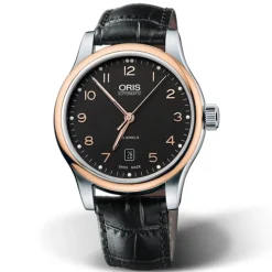 Oris | Black Leather Strap 20mm Classic Date model 7594 | 07 5 20 11