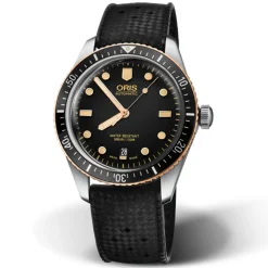 Oris | Black Rubber Strap 20mm for Divers Sixty Five model 7707 | 07 4 20 18