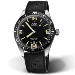Oris | Black Rubber Strap 20mm for Divers Sixty Five model 7707 | 07 4 20 18