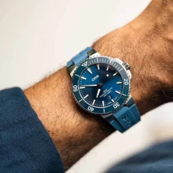 Oris | Blue Rubber Aquis Strap 22mm Complete for model 7787 | 07 4 22 35FC