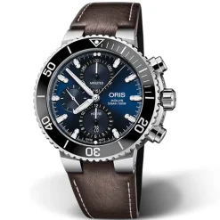Oris | Brown Leather Aquis Strap 24mm Complete for models 7730, 7743 | 07 5 24 10EB