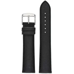 PRESTON Black Vintage Style Leather Padded Watch Strap WH900