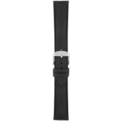 PRESTON Black Vintage Style Leather Padded Watch Strap WH900